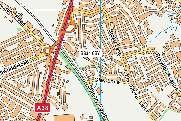 BS34 6BY map - OS VectorMap District (Ordnance Survey)