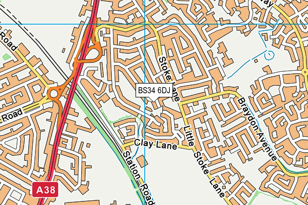 BS34 6DJ map - OS VectorMap District (Ordnance Survey)