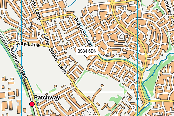 BS34 6DN map - OS VectorMap District (Ordnance Survey)