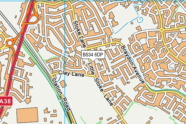 BS34 6DP map - OS VectorMap District (Ordnance Survey)