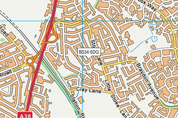 BS34 6DQ map - OS VectorMap District (Ordnance Survey)