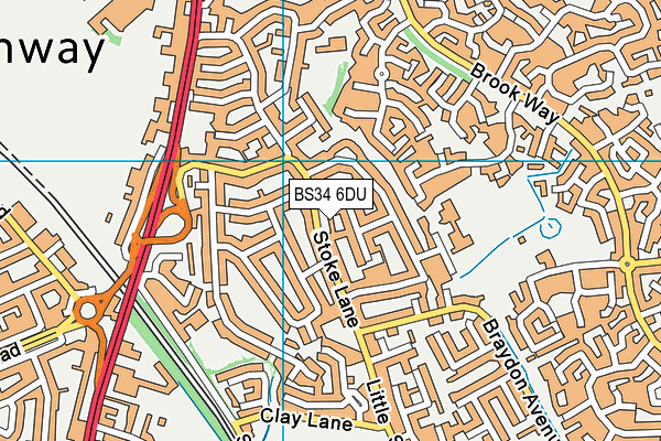 BS34 6DU map - OS VectorMap District (Ordnance Survey)
