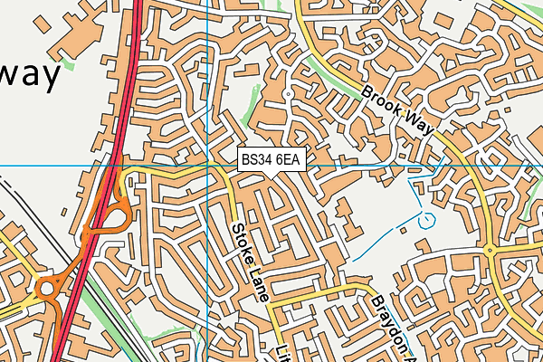 BS34 6EA map - OS VectorMap District (Ordnance Survey)