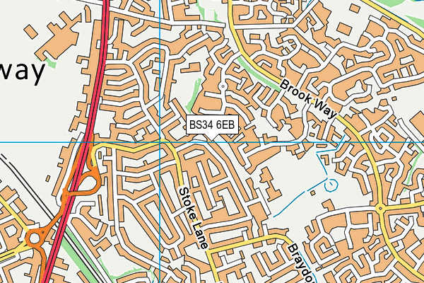 BS34 6EB map - OS VectorMap District (Ordnance Survey)