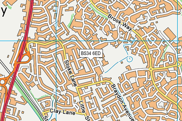 BS34 6ED map - OS VectorMap District (Ordnance Survey)