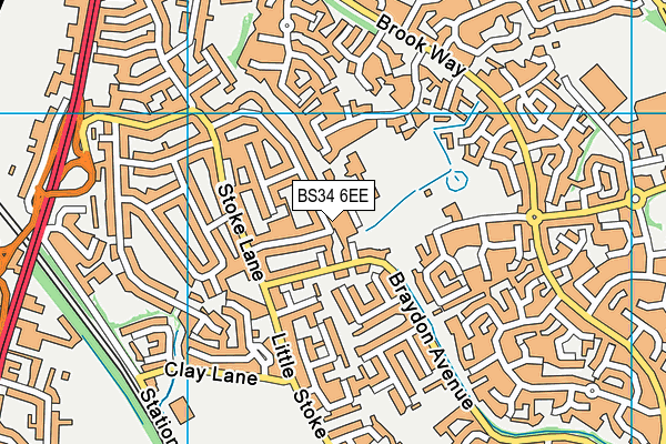 BS34 6EE map - OS VectorMap District (Ordnance Survey)