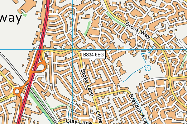 BS34 6EG map - OS VectorMap District (Ordnance Survey)