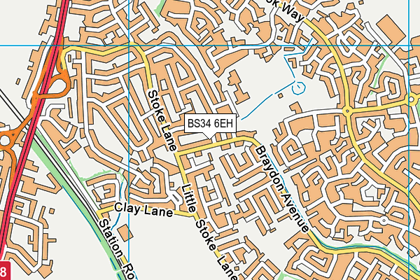 BS34 6EH map - OS VectorMap District (Ordnance Survey)