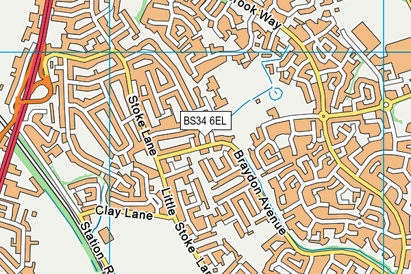 BS34 6EL map - OS VectorMap District (Ordnance Survey)