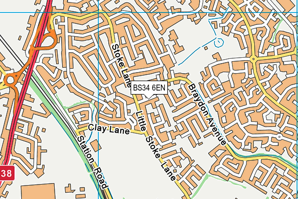BS34 6EN map - OS VectorMap District (Ordnance Survey)