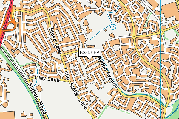 BS34 6EP map - OS VectorMap District (Ordnance Survey)