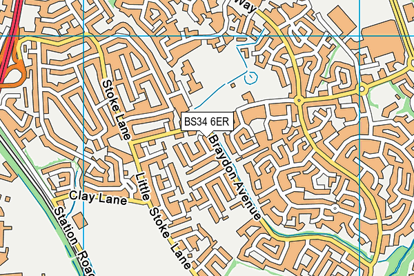 BS34 6ER map - OS VectorMap District (Ordnance Survey)