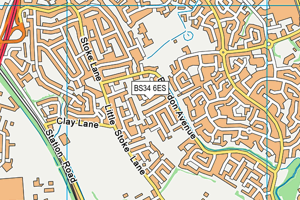BS34 6ES map - OS VectorMap District (Ordnance Survey)