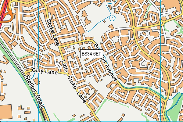 BS34 6ET map - OS VectorMap District (Ordnance Survey)