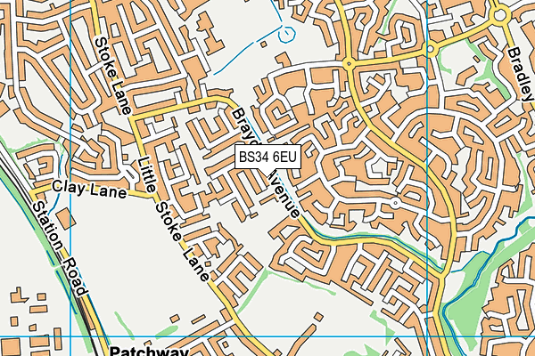 BS34 6EU map - OS VectorMap District (Ordnance Survey)