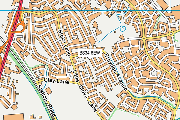 BS34 6EW map - OS VectorMap District (Ordnance Survey)