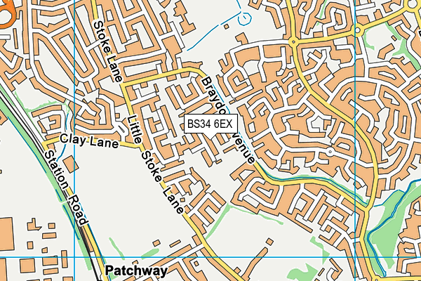 BS34 6EX map - OS VectorMap District (Ordnance Survey)