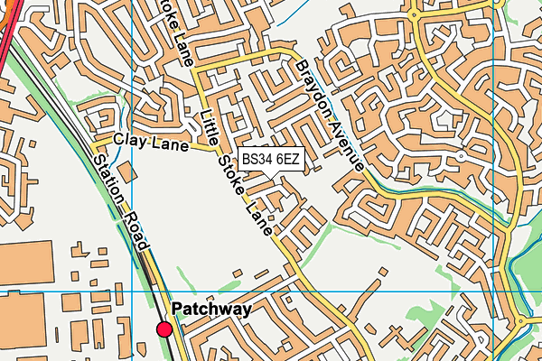 BS34 6EZ map - OS VectorMap District (Ordnance Survey)