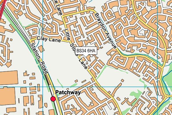 BS34 6HA map - OS VectorMap District (Ordnance Survey)