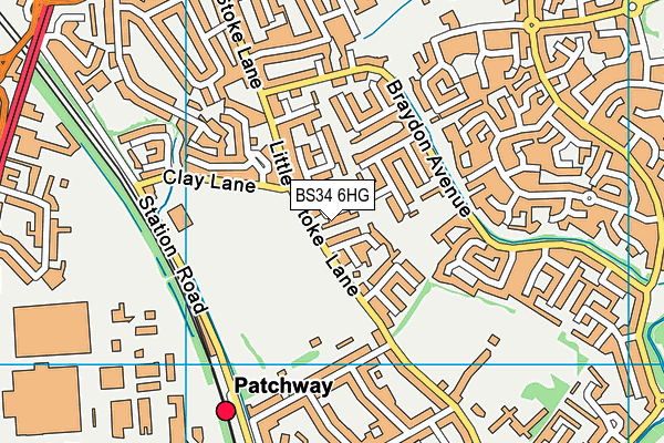 BS34 6HG map - OS VectorMap District (Ordnance Survey)