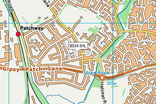 BS34 6HL map - OS VectorMap District (Ordnance Survey)