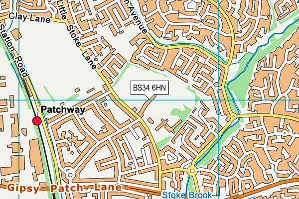 BS34 6HN map - OS VectorMap District (Ordnance Survey)