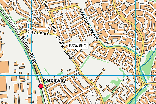 BS34 6HQ map - OS VectorMap District (Ordnance Survey)