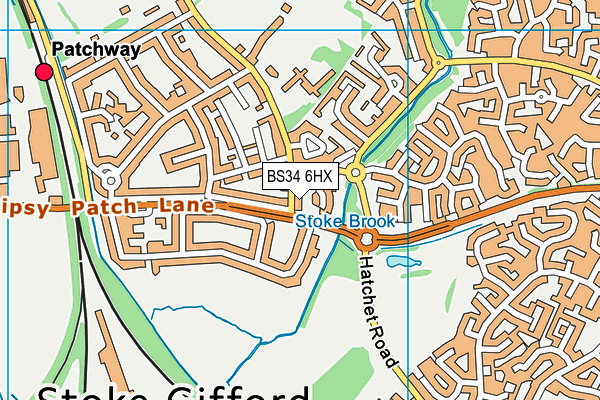 BS34 6HX map - OS VectorMap District (Ordnance Survey)