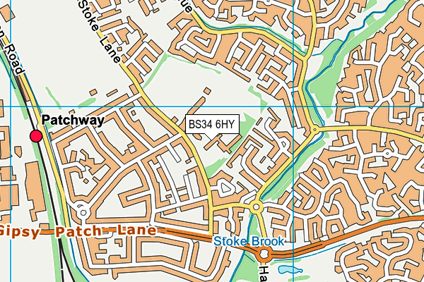 BS34 6HY map - OS VectorMap District (Ordnance Survey)