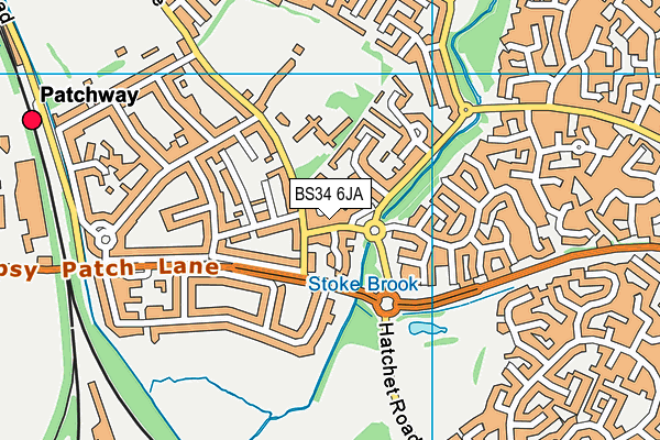 BS34 6JA map - OS VectorMap District (Ordnance Survey)