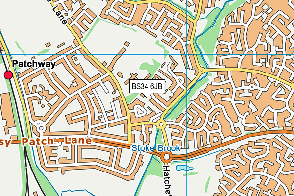BS34 6JB map - OS VectorMap District (Ordnance Survey)
