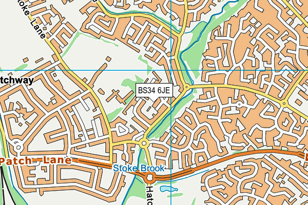 BS34 6JE map - OS VectorMap District (Ordnance Survey)