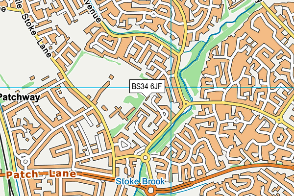BS34 6JF map - OS VectorMap District (Ordnance Survey)