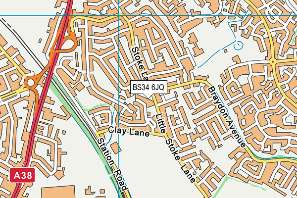 BS34 6JQ map - OS VectorMap District (Ordnance Survey)