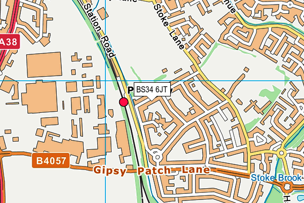 BS34 6JT map - OS VectorMap District (Ordnance Survey)
