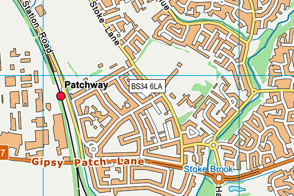 BS34 6LA map - OS VectorMap District (Ordnance Survey)