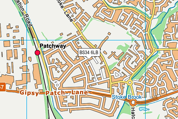 BS34 6LB map - OS VectorMap District (Ordnance Survey)