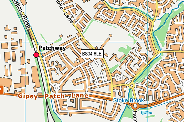 BS34 6LE map - OS VectorMap District (Ordnance Survey)