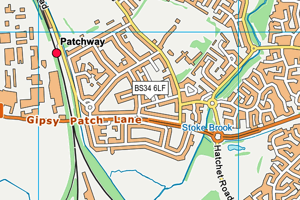 BS34 6LF map - OS VectorMap District (Ordnance Survey)