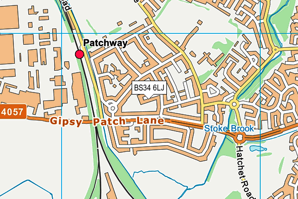 BS34 6LJ map - OS VectorMap District (Ordnance Survey)