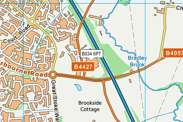 BS34 6PT map - OS VectorMap District (Ordnance Survey)