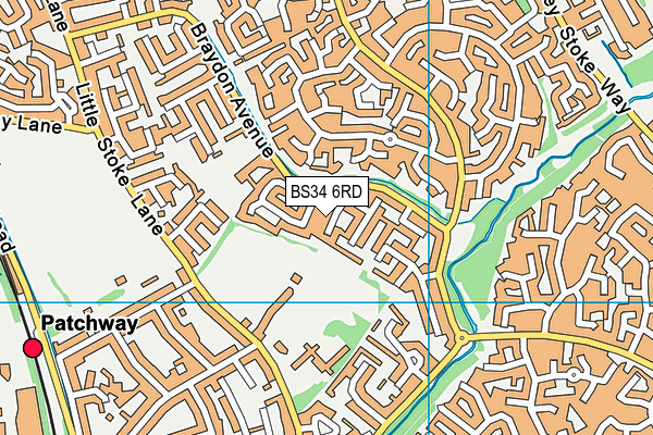 BS34 6RD map - OS VectorMap District (Ordnance Survey)