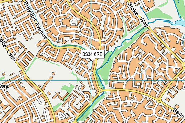 BS34 6RE map - OS VectorMap District (Ordnance Survey)