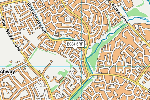 BS34 6RF map - OS VectorMap District (Ordnance Survey)