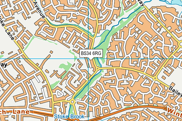 BS34 6RG map - OS VectorMap District (Ordnance Survey)
