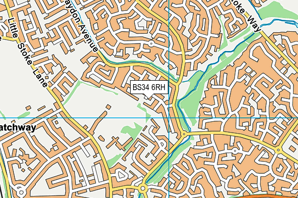 BS34 6RH map - OS VectorMap District (Ordnance Survey)