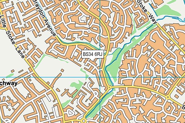 BS34 6RJ map - OS VectorMap District (Ordnance Survey)