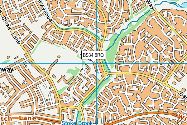BS34 6RQ map - OS VectorMap District (Ordnance Survey)