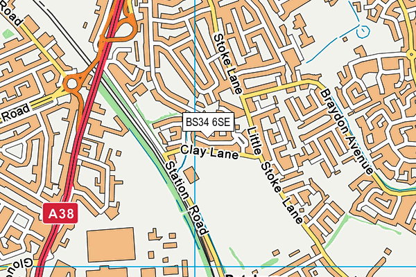 BS34 6SE map - OS VectorMap District (Ordnance Survey)