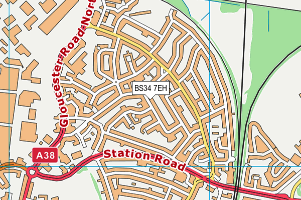 BS34 7EH map - OS VectorMap District (Ordnance Survey)